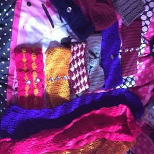 Crochet headbands/ear warmers, scarfs